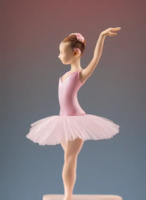 Image similar to Product Introduction Photos, 4K, Front view, Full body, 80mm resin detailed miniature of a Ballerina Girl