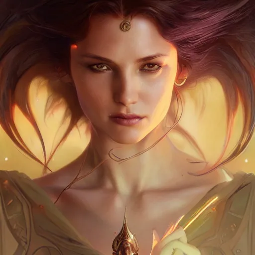 Image similar to ultra realistic illustration, starfire, intricate, elegant, highly detailed, digital painting, artstation, concept art, smooth, sharp focus, illustration, art by artgerm and greg rutkowski and alphonse mucha