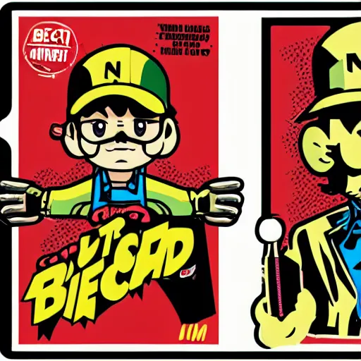 Image similar to nintendo, butcher billy, god, stop motion, vinyl action figure, smooth and clean vector curves