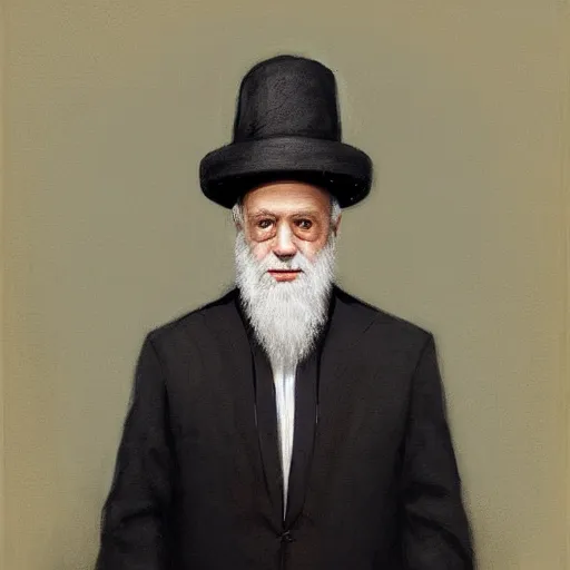 Image similar to joe biden dressed as hasidic rebbe, jewish devotional presidential portrait by greg rutkowski