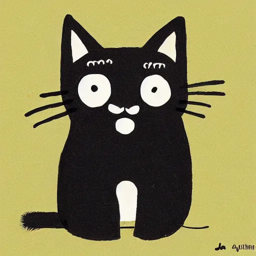 Image similar to cute cat playing by jean jullien