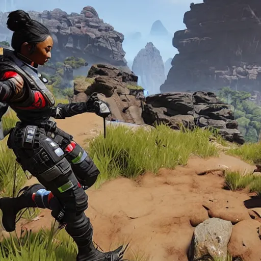 Prompt: A screenshot from Apex Legends