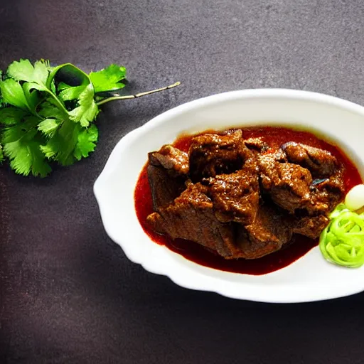 Image similar to rendang babi, photograph food