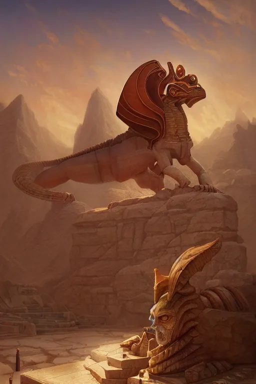 Prompt: legendary sphinx, highly detailed, d & d, fantasy, highly detailed, digital painting, trending on artstation, concept art, sharp focus, illustration, global illumination, ray tracing, realistic shaded, art by artgerm and greg rutkowski and fuji choko and viktoria gavrilenko and hoang lap