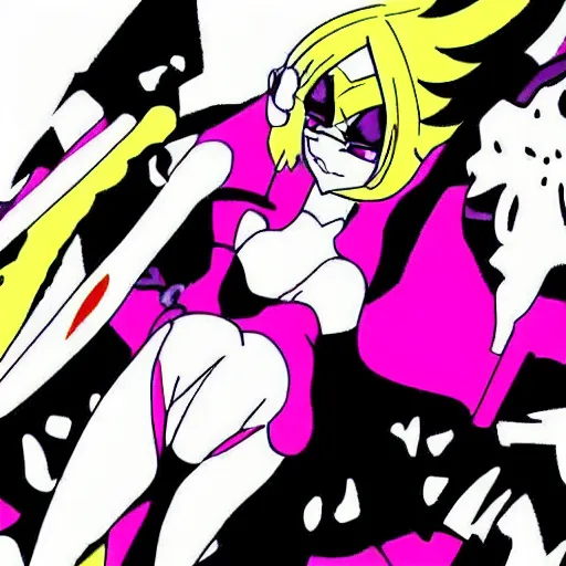 Image similar to cutie honey hiroyuki imaishi gif anime art gainax trigger