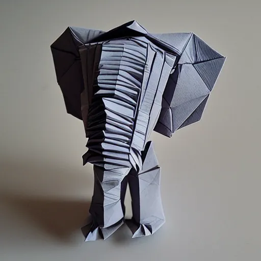 Image similar to [ 🐘 as 🤖 ] origami by kim jung gi by adams, ansel