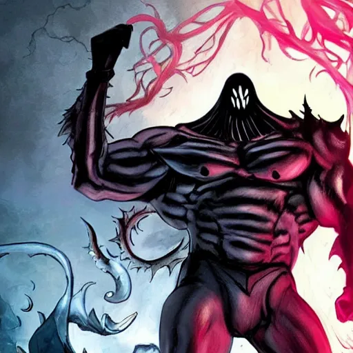 Image similar to knull the symbiote god
