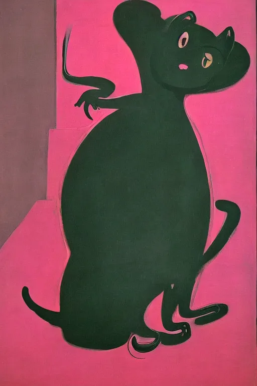 Image similar to The pink panther by Francis Bacon