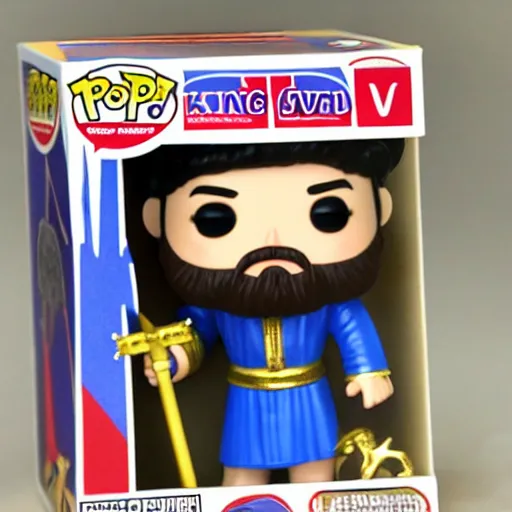 Image similar to king david of jerusalem funko - pop