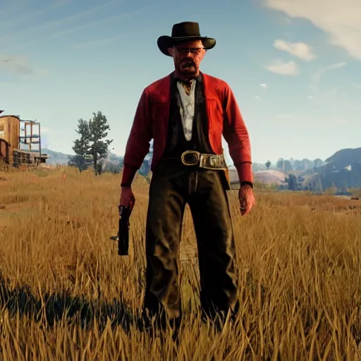 Image similar to Walter White in Red Dead Redemption 2
