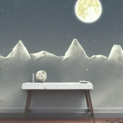 Image similar to sci - fi / fantasy fortress surrounded by moons, retro, crisp, clear, wallpaper