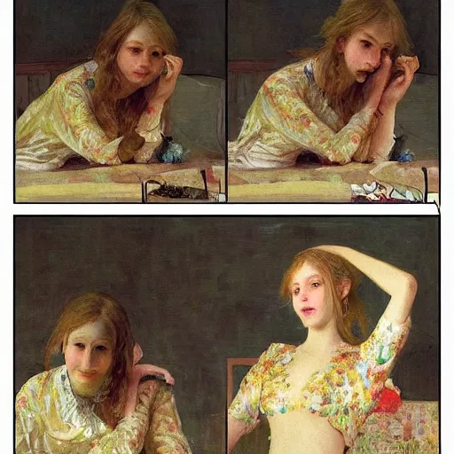 Prompt: internet meme loss, loss comic, by ilya repin