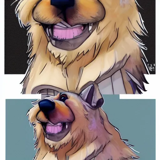 Image similar to an anthropomorphic german shepherd, fursona!!! by don bluth, trending on artstation, full body