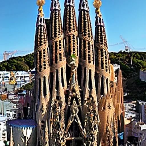 Prompt: Sagrada Familia finished in 2070