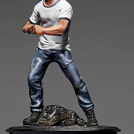 Image similar to Fine Image on the store website, eBay, Full body, 80mm resin detailed miniature of Paul Walker with a husky