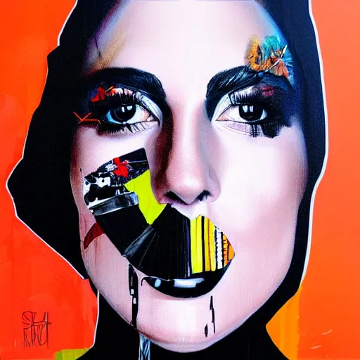 Prompt: portrait of Gaga-Vader hybrid by Sandra Chevrier