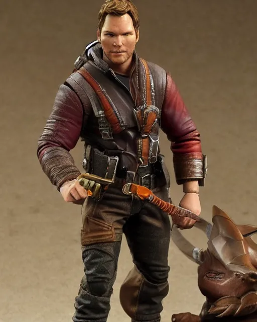 Image similar to chris pratt action figure. dnd, high fantasy. royo, artgem, wlop