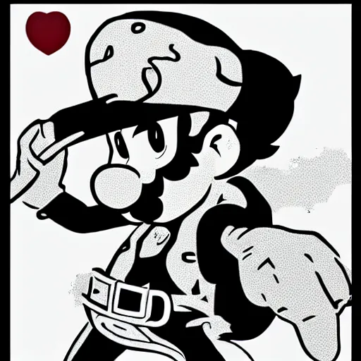 Image similar to Mario fight Jotaro Kujo