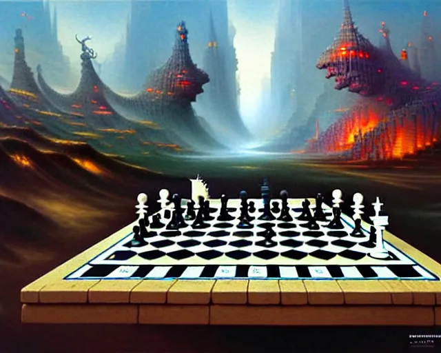 4D Chess', some chess themed art I made : r/chess