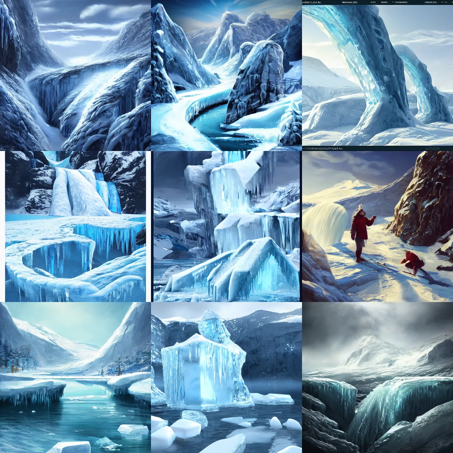 Prompt: The sound of ice cold Norway, trending on artstation