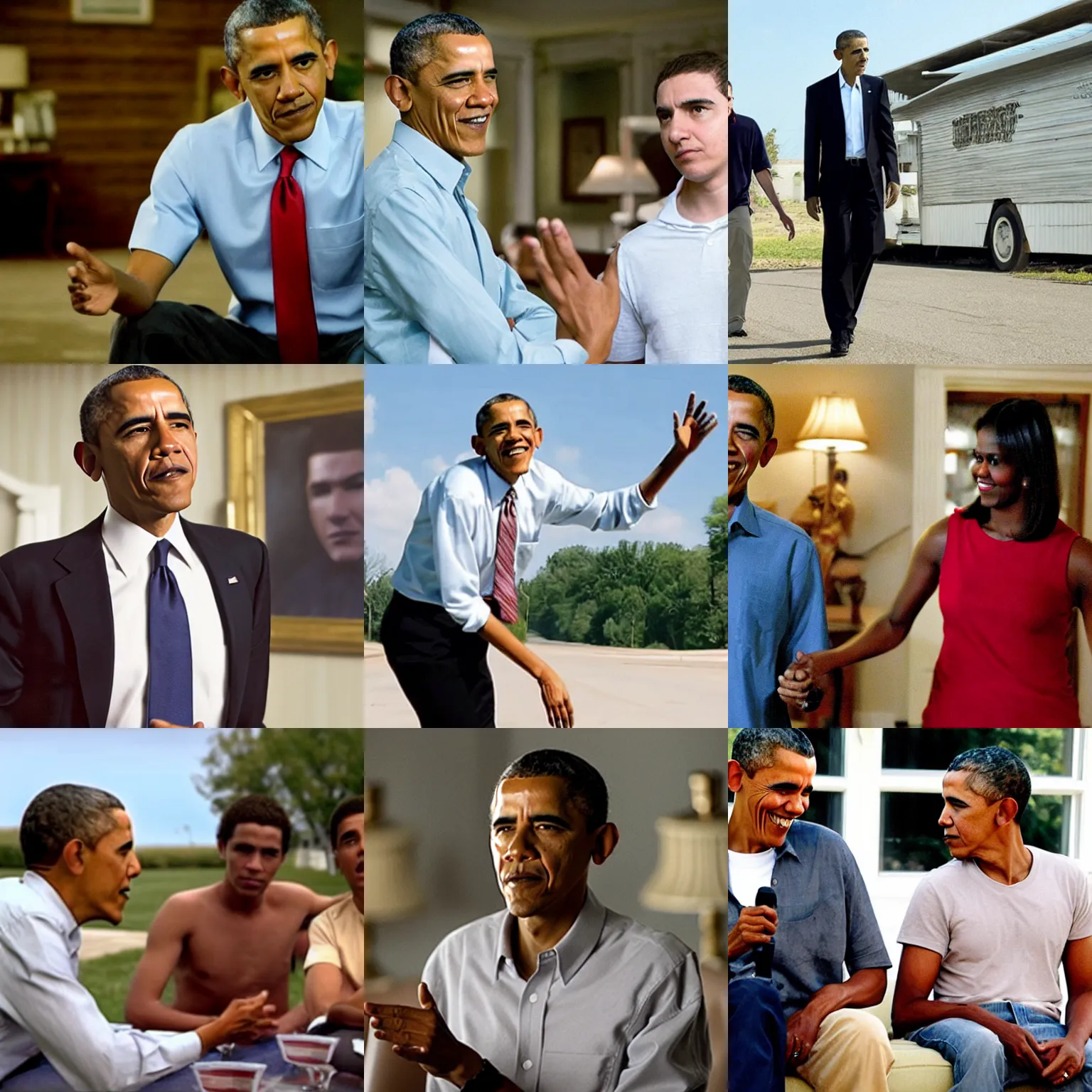 Prompt: Movie still of Barack Obama in American Pie