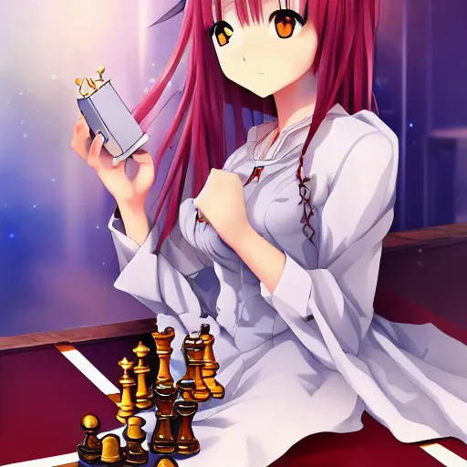 AI Art: Let's restart a game! ~ Chess Duel: Fox Girl vs. Tentacle by  @Koneko Aisuzu