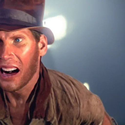 Image similar to Live Action Still of Jerma in Raiders of the Lost Ark, real life, hyperrealistic, ultra realistic, realistic, highly detailed, epic, HD quality, 8k resolution, body and headshot, film still