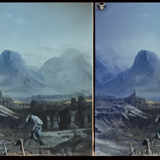 Image similar to a man that tried so hard, matte painting