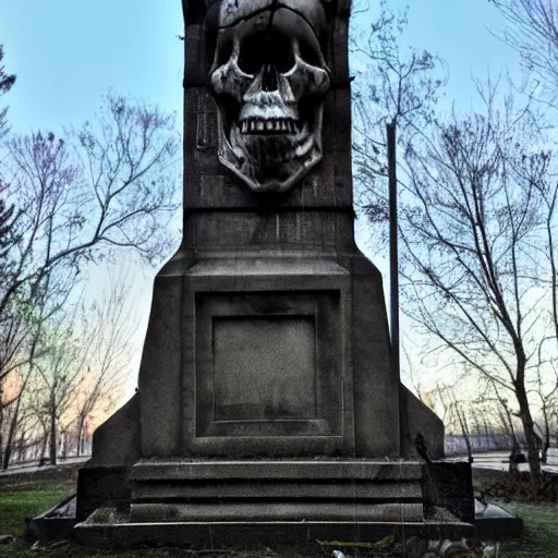 Image similar to skullpunk monument