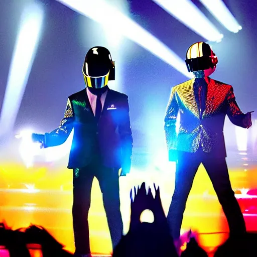 Image similar to daft punk concert from the future