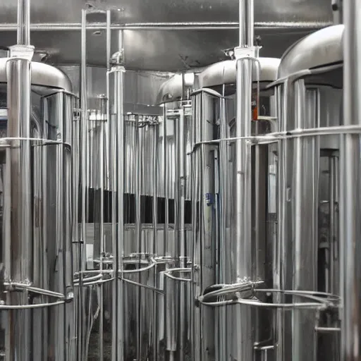 Image similar to secret shady laboratory, awful experiments, test tubes ¨, specimens in water tanks