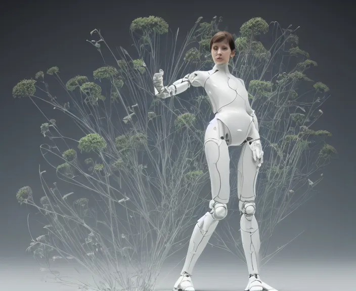 Prompt: simplicity, transparent clear see - through image of simple robot, botanical, floral environment, ultra realistic, concept art, product design, photorealistic, octane render, 8 k, unreal engine. art by gustave dore and nori inoguchi and sam kaplan and zachary goulko and christopher marley and artgerm and alphonse mucha
