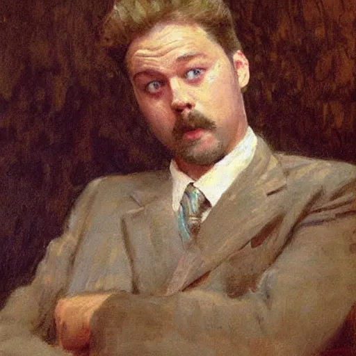 Image similar to chandler from friends by ilya repin