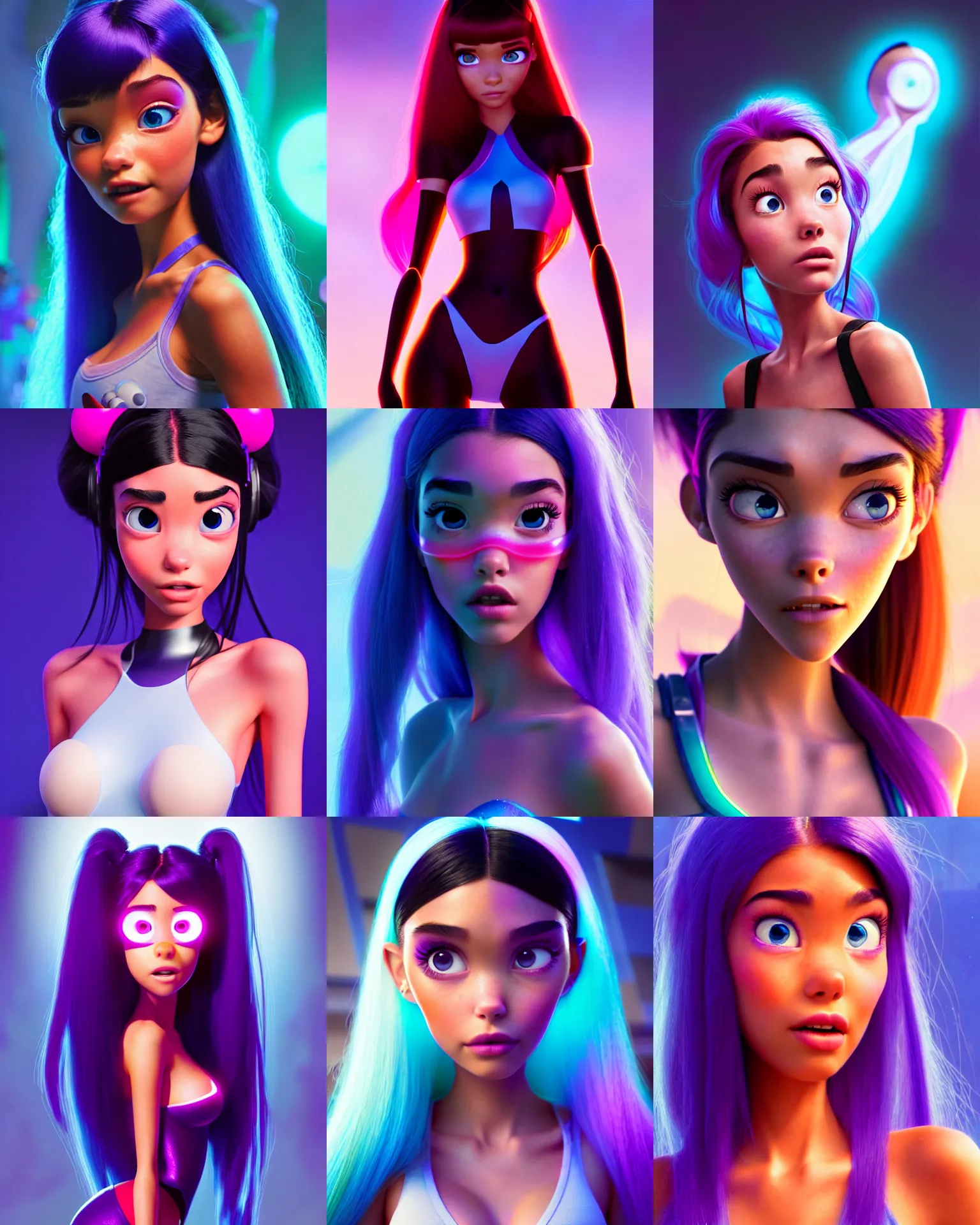 Prompt: pixar movie still portrait photo of madison beer : : college woman : : as hot cyborg edm raver woman by pixar : : by greg rutkowski, wlop, rossdraws, artgerm, weta, marvel, rave girl, leeloo, unreal engine, glossy skin, pearlescent, drenched, bright morning, anime, maxim magazine, : :