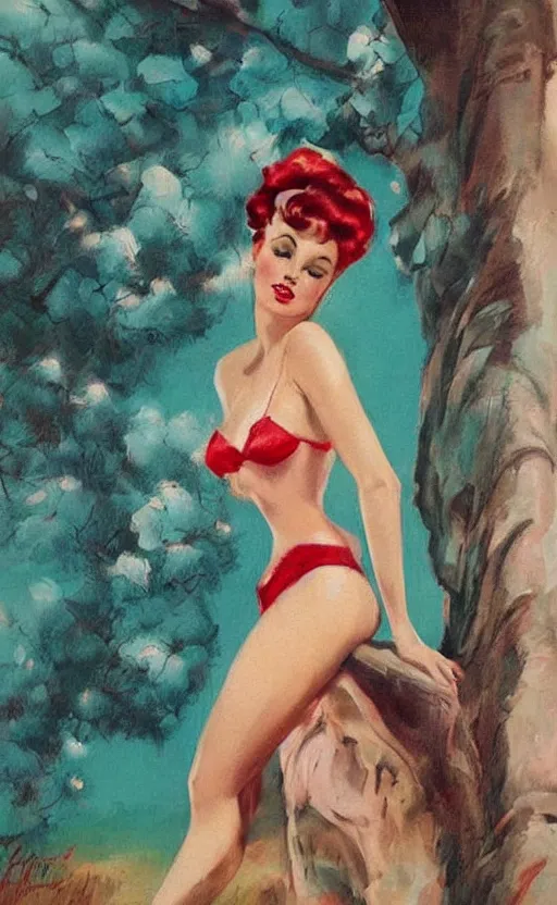 Image similar to beautiful pin up art of Sarah Chalk, tasteful, beautiful composition