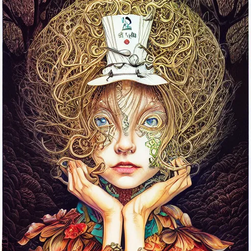 Image similar to beautiful portrait painted in jacek yerka and aykut aydogdu style drawn by vania zouravliov and takato yamamoto, inspired by the wizard of oz, intricate acrylic gouache painting, high detail, sharp high detail, artstation, manga and anime