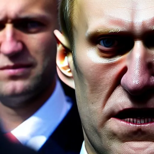 Prompt: alexey navalny takes a selfie in front of dead rotten face of putin in coffin, insane details, clear face and eyes, textured, 8 k, professional photography