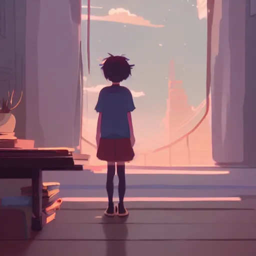 Prompt: but i know some day i'll make it out of here, even if it takes all night or a hundred years, cory loftis, james gilleard, atey ghailan, makoto shinkai, goro fujita, studio ghibli, rim light, exquisite lighting, clear focus, very coherent, plain background