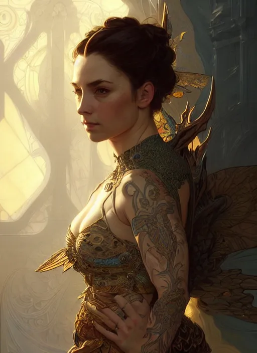 Image similar to portrait of joe rogan, d & d, fantasy, intricate, elegant, highly detailed, digital painting, artstation, concept art, smooth, sharp focus, illustration, art by artgerm and greg rutkowski and alphonse mucha