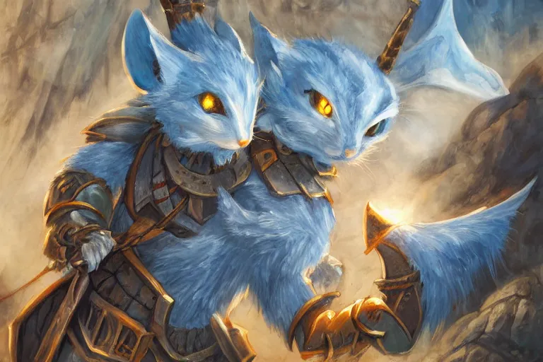 Image similar to dungeons and dragons fantasy painting, close order phalanx of mice spartans, 3 0 0, whimsical and cute, determined expressions, watery blue eyes, anime inspired, white fur, tufty whiskers, steel blades, dawn lighting, at thermopolae