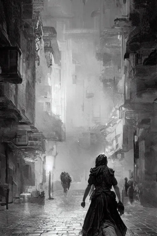 Image similar to antique city of troy, portrait, powerfull, intricate, elegant, black and white volumetric lighting, scenery, digital painting, highly detailed, artstation, sharp focus, illustration, concept art, ruan jia, steve mccurry