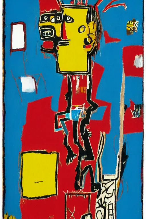 Image similar to Basquiat tarot card The Hanged Man