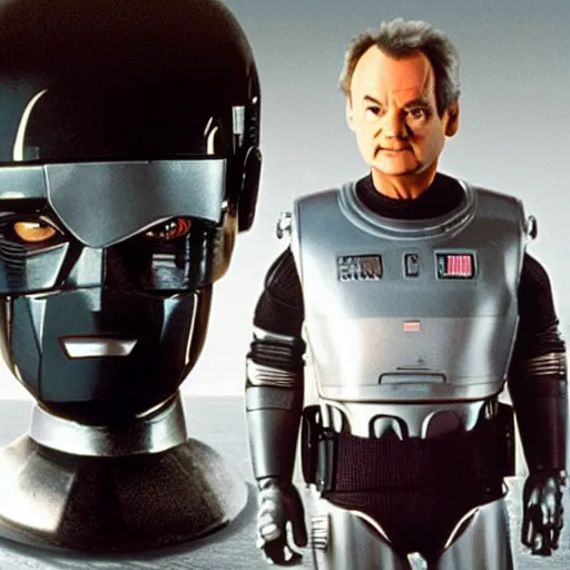 Prompt: bill murray as robocop