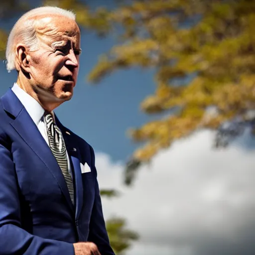 Prompt: Joe Biden with an shredded, toned, inverted triangle body type, XF IQ4, 150MP, 50mm, F1.4, ISO 200, 1/160s, natural light