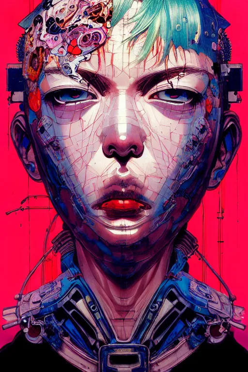 Image similar to prompt : city punk portrait soft light painted by james jean and katsuhiro otomo and erik jones, inspired by akira anime, smooth face feature, intricate oil painting, high detail illustration, sharp high detail, manga and anime 1 9 9 9