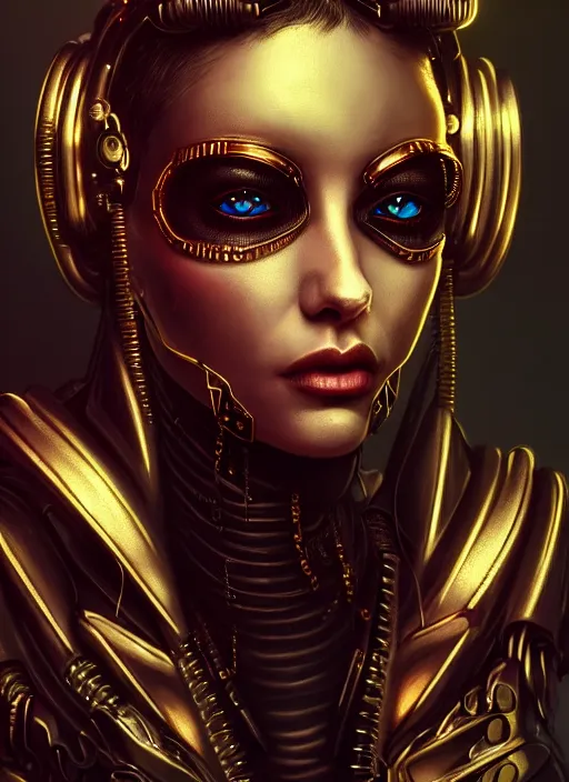 Image similar to soft lustrous ebony biotech raver gutter punk gothic cyborg, golden ratio, details, scifi, fantasy, cyberpunk, intricate, decadent, highly detailed, digital painting, octane render, artstation, concept art, smooth, sharp focus, illustration, art by artgerm, loish, wlop