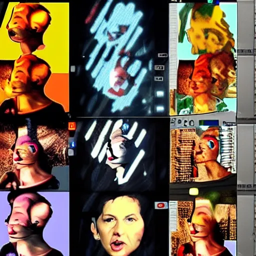 Image similar to ai machine creating images of pop culture