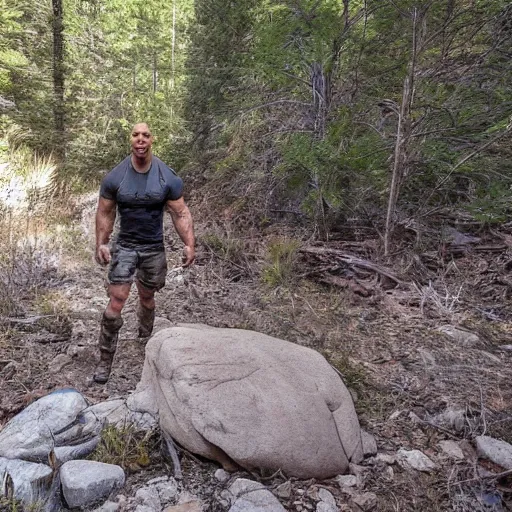 Image similar to dwayne the rock Johnson trail cam