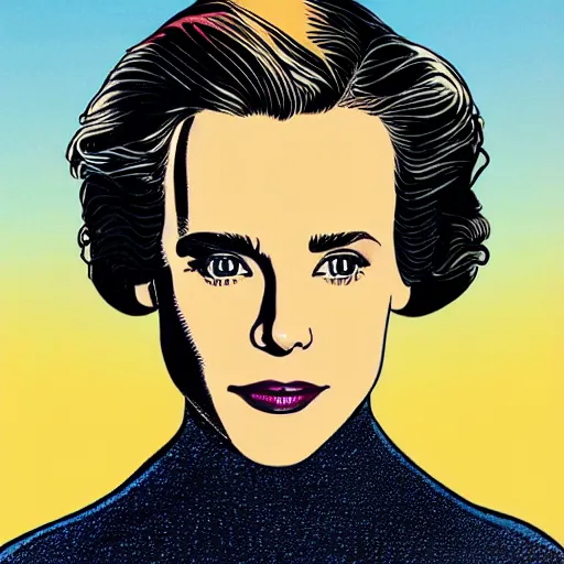 Image similar to rachel mcadams retro minimalist portrait by jean giraud, moebius starwatcher comic, 8 k