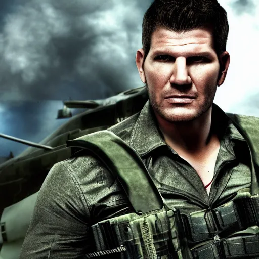 Prompt: David Boreanaz as chris redfield, 4k, high detail, high-resolution photograph